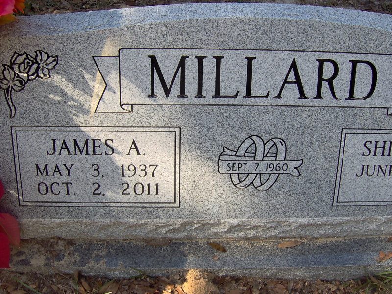 Headstone for Millard, James